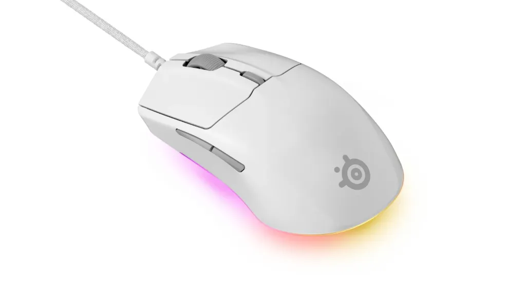 STEELSERIES RIVAL 3 GEN 2 62516 WHITE GAMING MOUSE