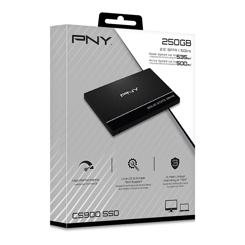 PNY CS900 250GB 535/500MBs 2.5" Sata Disk