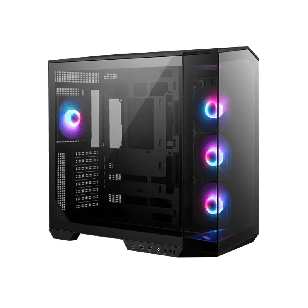 MSI MAG PANO 100R PZ TEMPERED GLASS ARGB NO PSU 3X120MM 1X120MM FAN GAMING COMPUTER CASE BLACK