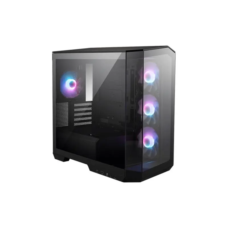 MSI MAG PANO 100R PZ TEMPERLİ CAM ARGB PSU YOK 3X120MM 1X120MM FAN GAMING BİLGİSAYAR KASASI SİYAH