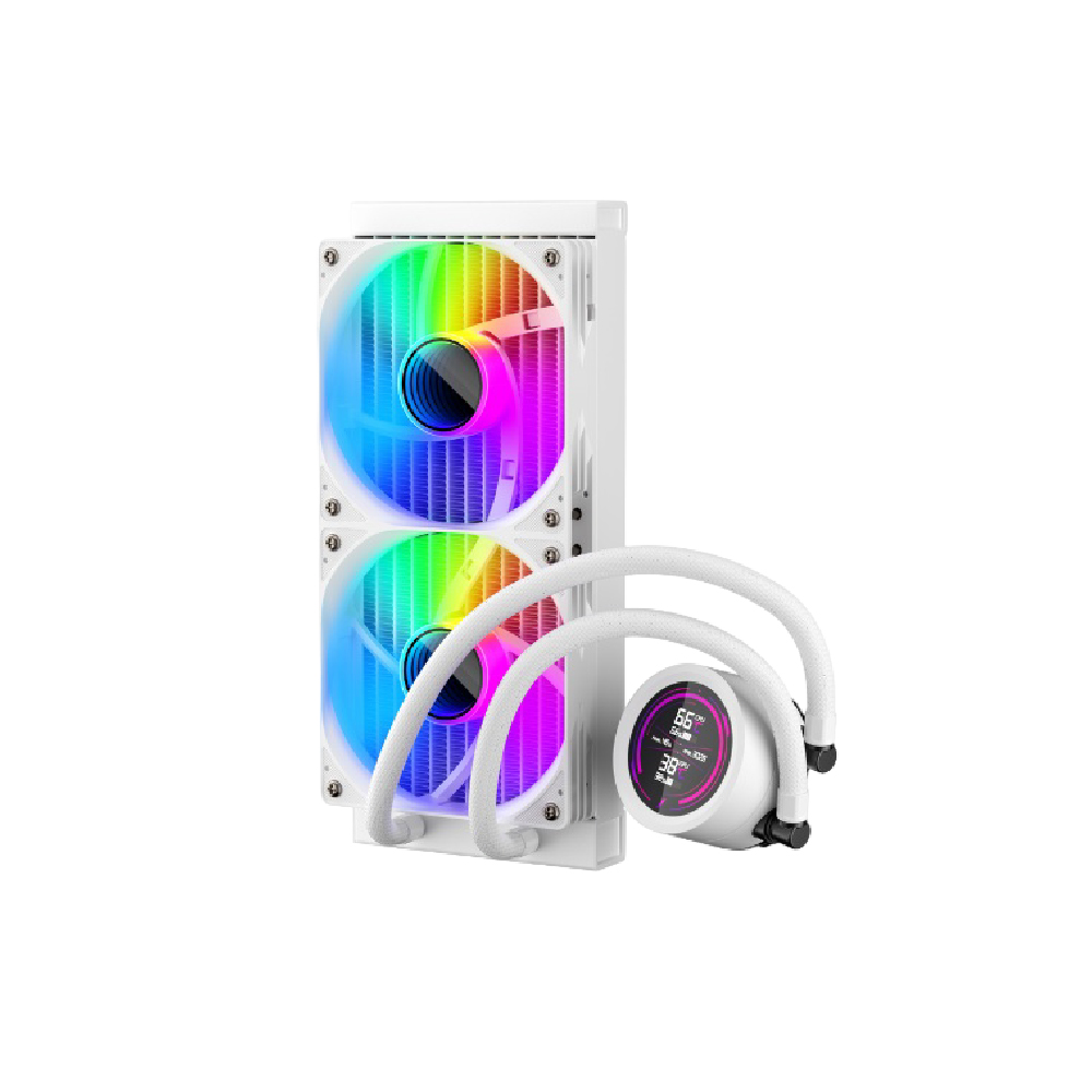 1StPlayer Thunderstorm TS4 240mm ARGB Dijital Sıcaklık Göstergeli AM4 AM5 LGA1851/1700 Beyaz İşlemci Sıvı Soğutucu