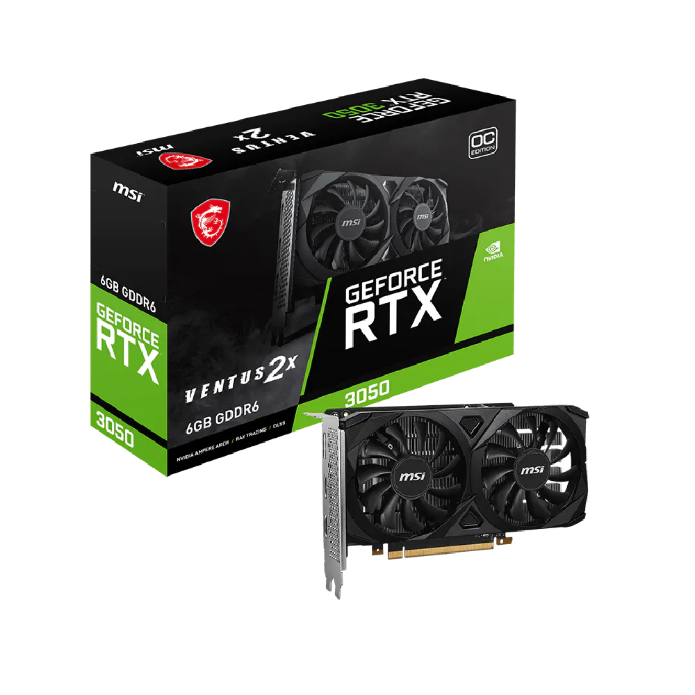 MSI Ventus 2X Nvidia GeForce RTX 3050 6GB GDDR6 96-Bit Ekran Kartı