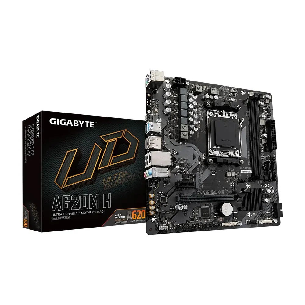 GIGABYTE A620M-H DDR5 6400MHZ 1XHDMI 1XDP 1XM.2 USB3.2 AM5 MATX (AMD AM5 9000/8000/7000 SERİLERİ İLE UYUMLU)