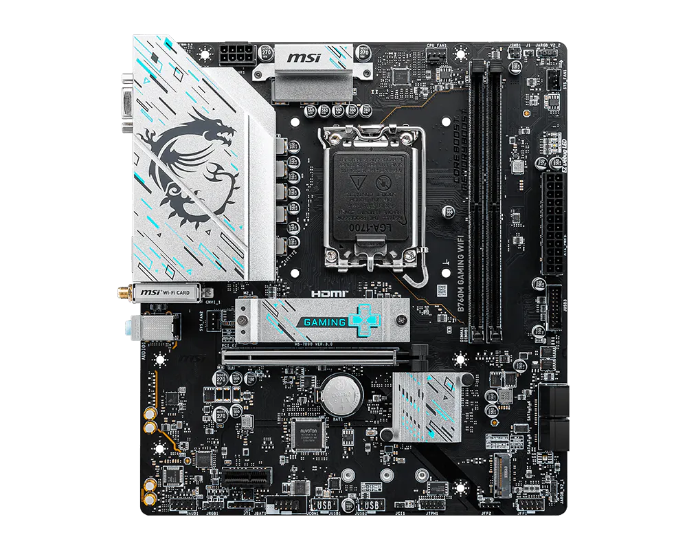 MSI B760M GAMING PLUS WIFI DDR5 6800MHZ 2XHDMI 2XDP 2XM.2 USB 3.2 MATX 1700P (Compatible with 12th / 13th and 14th Generation Processors)