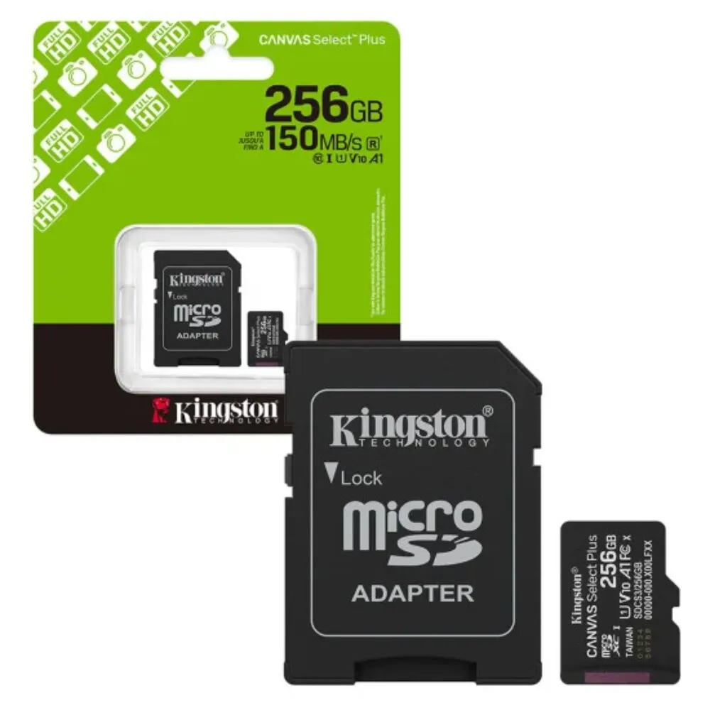 KINGSTON 256GB CANVAS SELECT PLUS MICRO SDHC