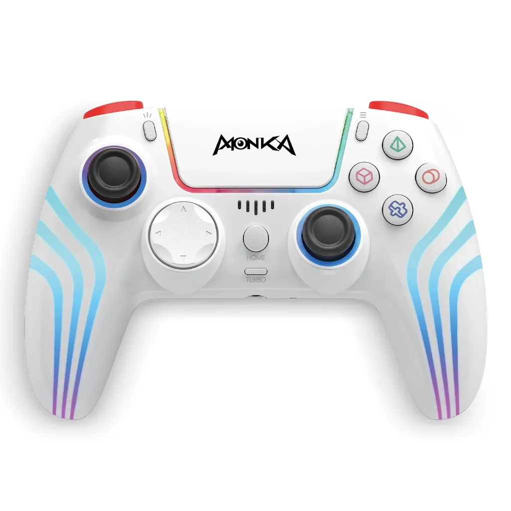 Monka GT-96 Contra PS4/Android/iOS/PC RGB White WirelessController (Game Pad)