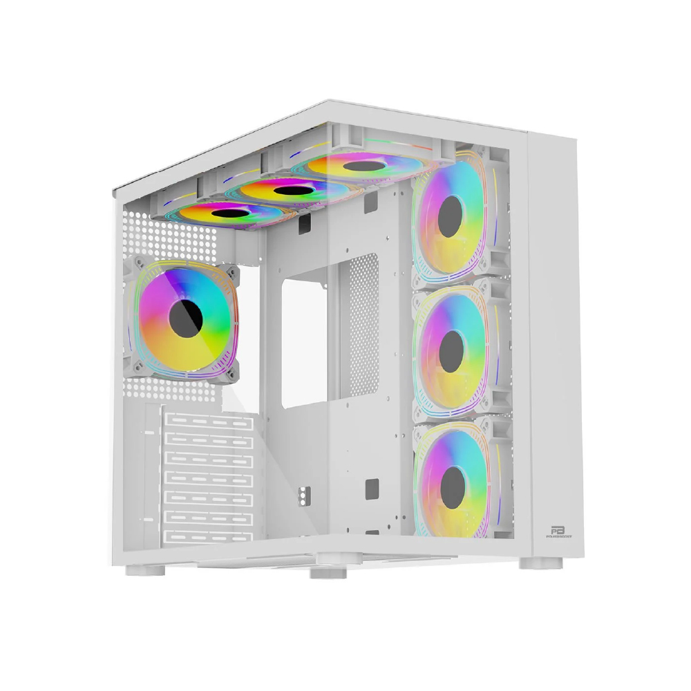 Power Boost PB-SS02W Mid Tower 7x120mm Fan USB 3.0x1 HD Audio Type-C ATX KASA