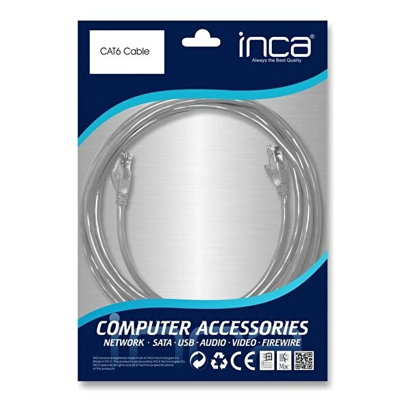 INCA ICAT6-02TG 2M CAT6 GRİ PATCH KABLO
