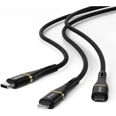 C024 Wiwu Elite 100W 3 in 1 Type-C Şarj Kablosu 1.2mt C- C+L+M