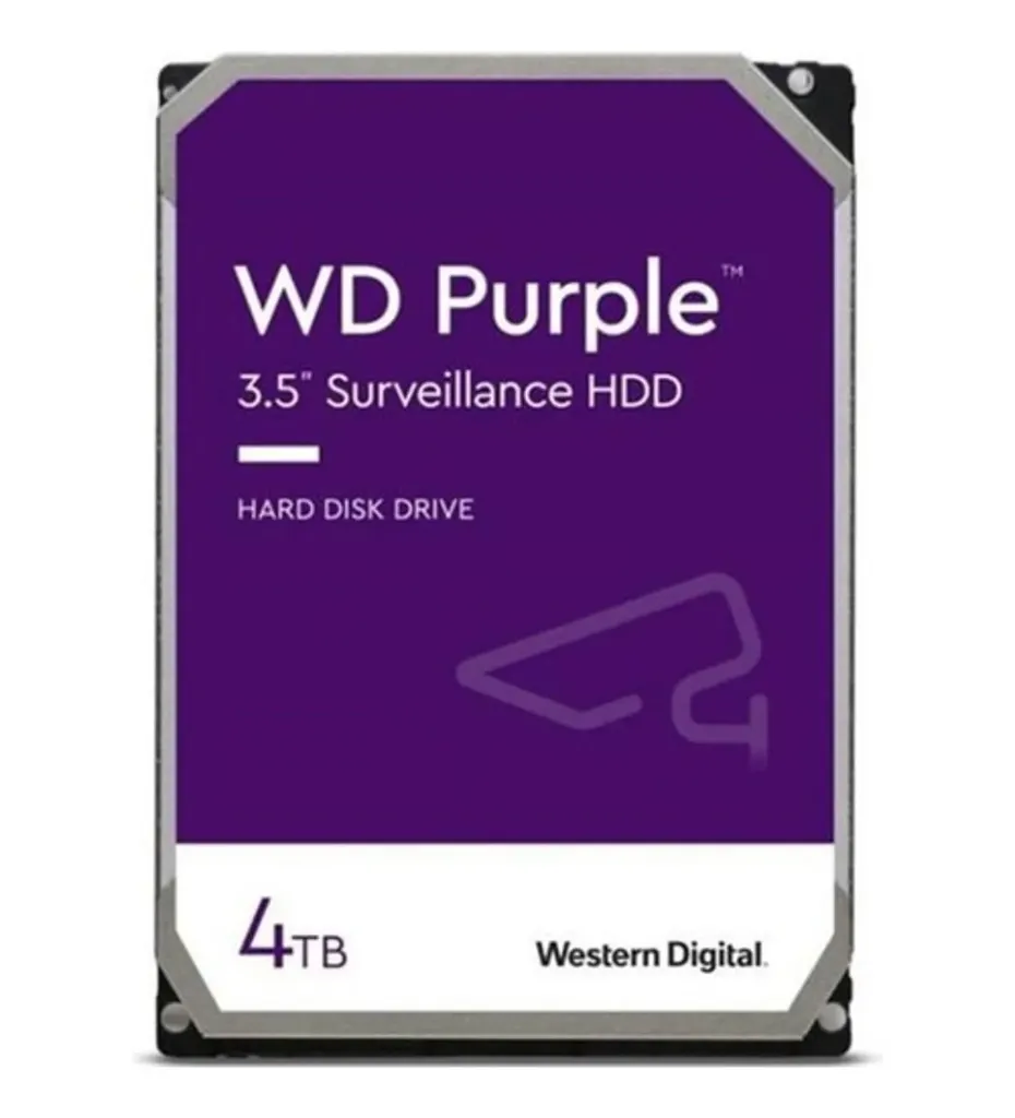 4 TB WD 3.5 PURPLE SATA3 5400RPM 256MB 7/24 GUVENLIK WD43PURZ (3 YIL RESMI DIST GARANTILI)