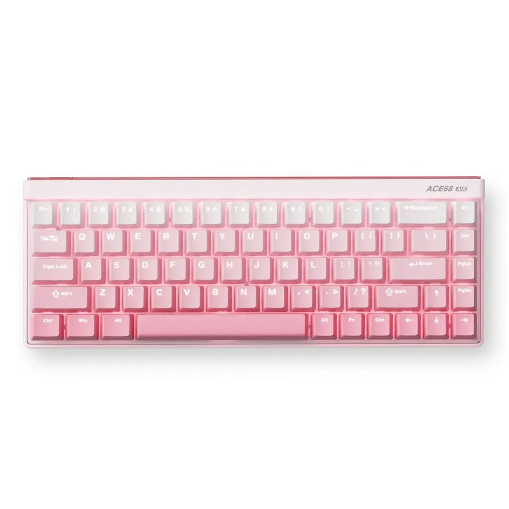 MCHOSE Ace68 Air Peach Gradient %65 Hall Effect Kailh Magnetic God Manyetik Switch 8K Hz RGB Hotswap MekanikGaming Klavye (MC-Ace68Air-8)