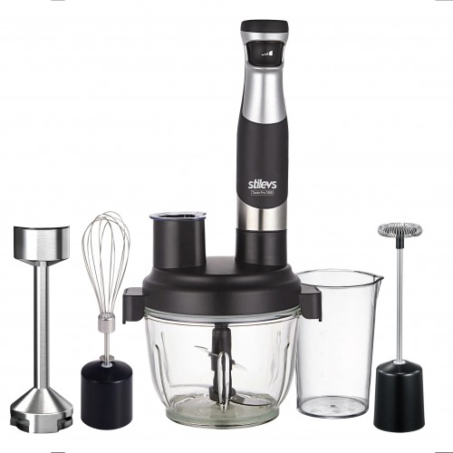 STİLEVS ST TANTO PRO 1500 W-EL BLENDERİ SETİ SİYAH INOX