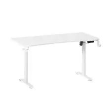 ADAX EVEREST HEIGHT ADJUSTABLE DESK WITH USB, TYPE C 2XAC 140CMX70CM WHITE GAMING DESK