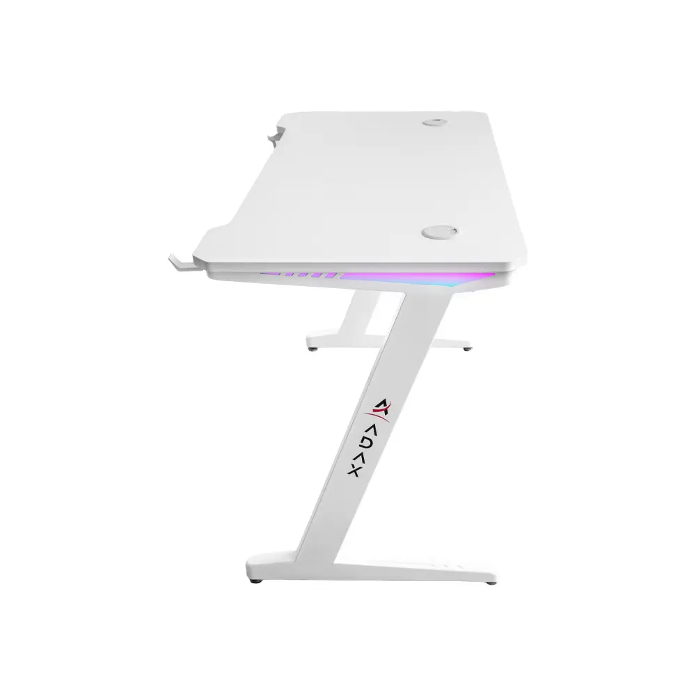 ADAX BASE Z 120 CM ERGONOMIC COMPUTER TABLE GAMING DESK White