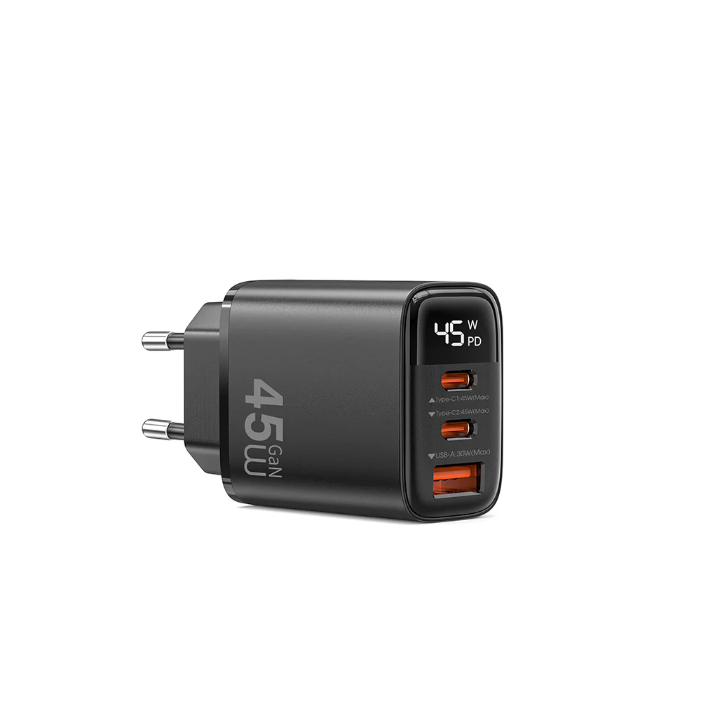 G011 Wiwu 45W PD Gan Hızlı Şarj 2xType-c 1xUSB