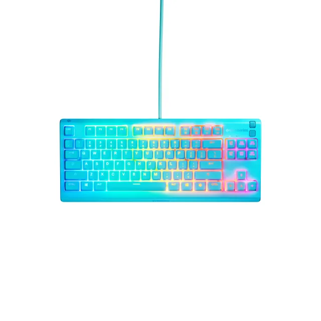 SteelSeries Apex 3 Tenkeyless (TKL) TR Wired RGB Backlit Aqua Gaming Keyboard