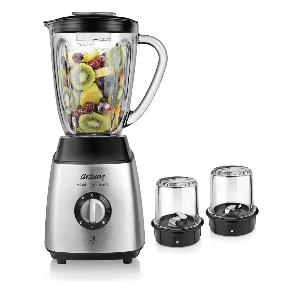 ARZUM AR1056 MAXIBLEND GLASS SURAHI BLENDER INOX