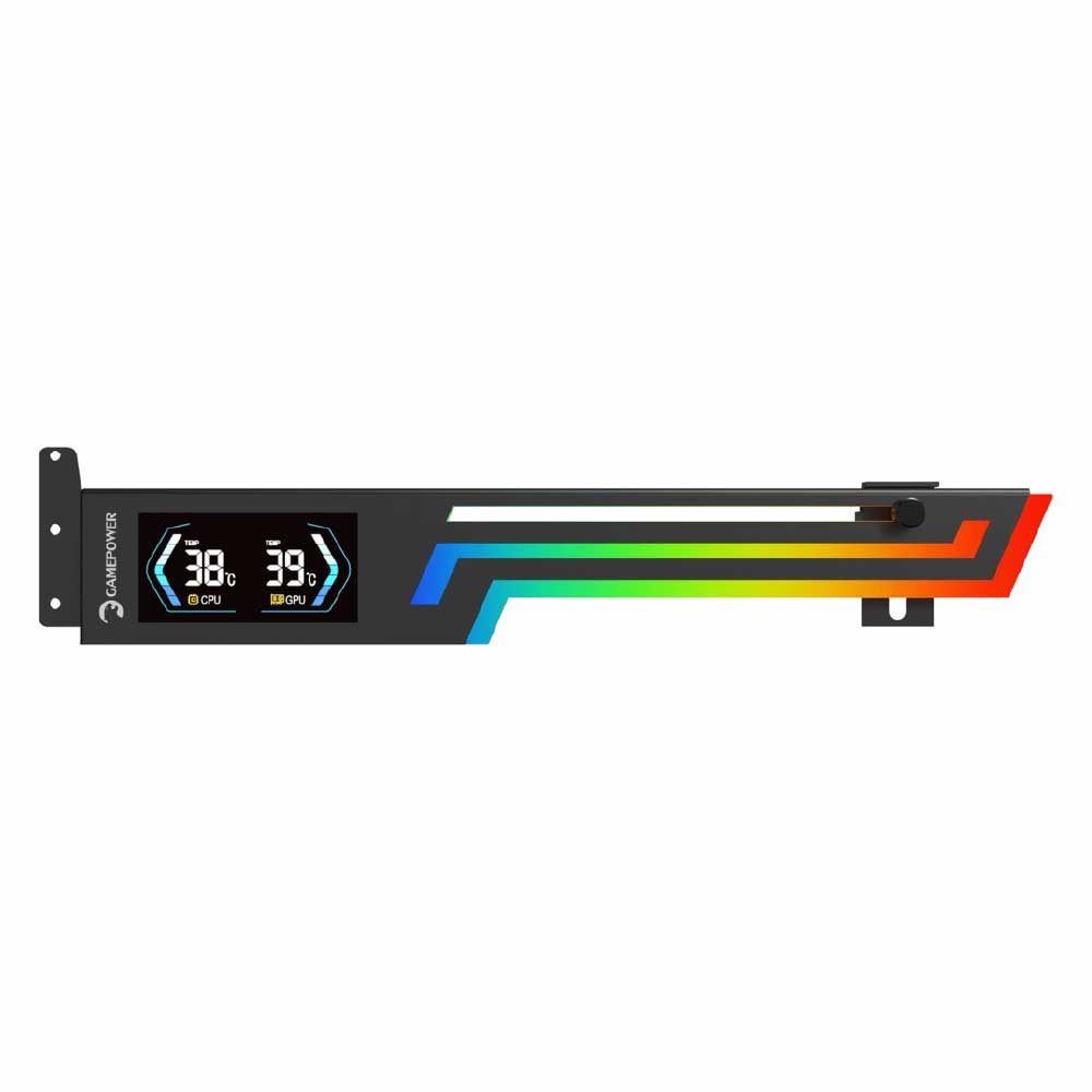 Gamepower Heatsync ARGB LCD Ekran Kartı Tutucu Siyah