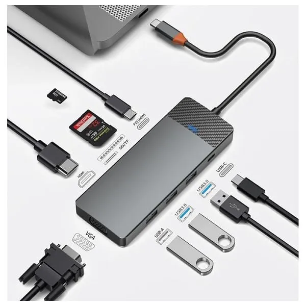 WIWU Linker 9 in 1 Type-C USB HUB A921HV