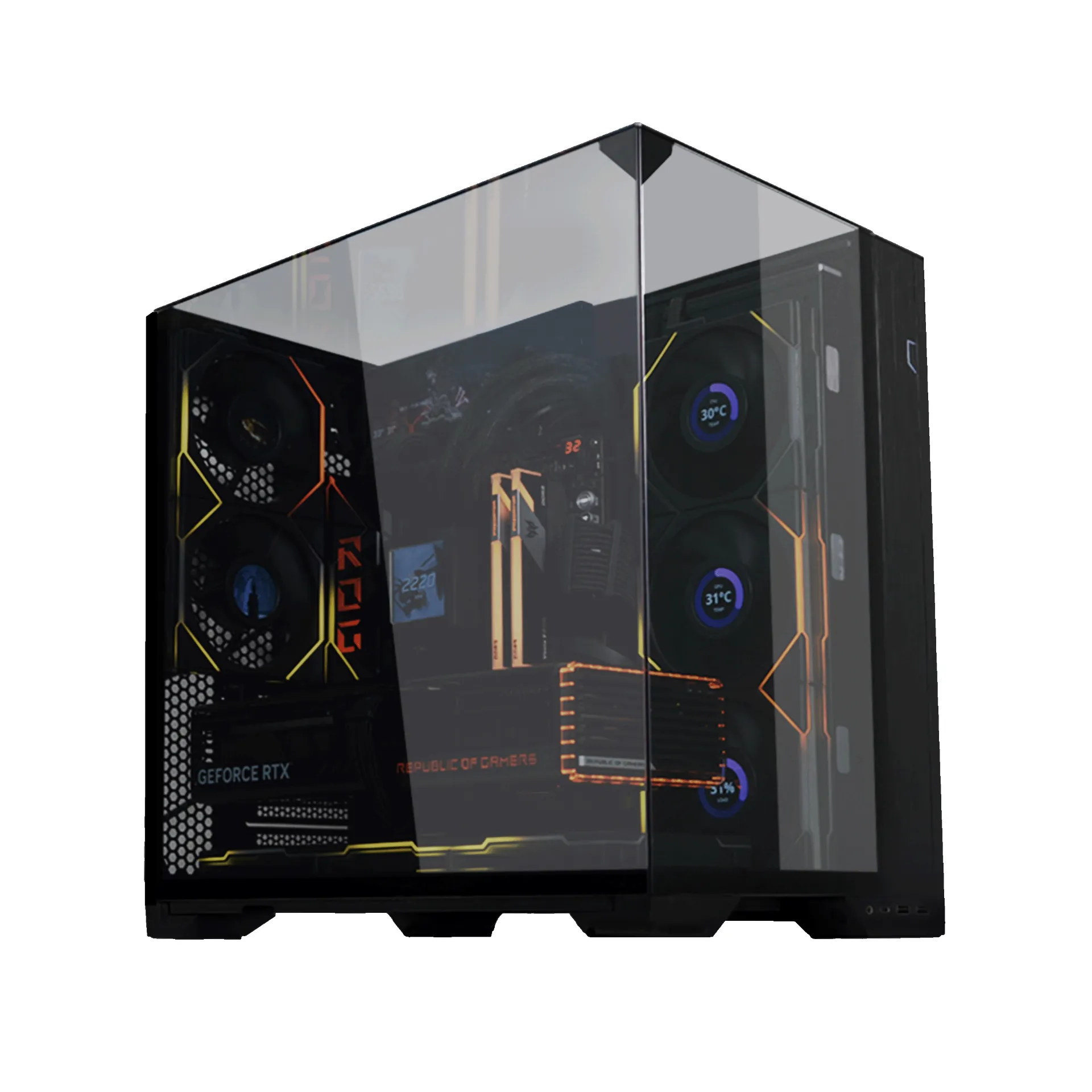 LIAN LI 011 VISION COMPACT SIYAH MID-TOWER ATX KASA