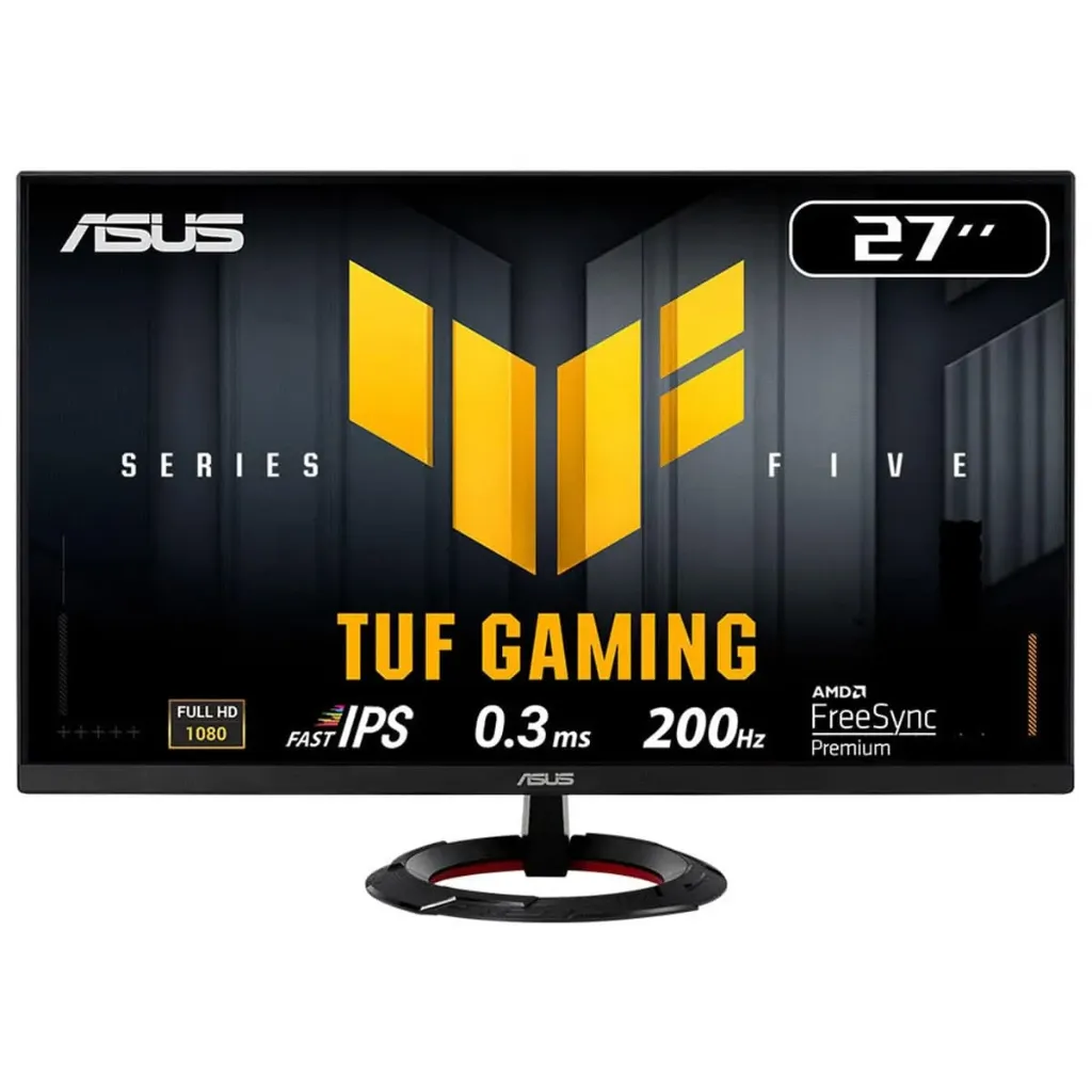 27 ASUS TUF GAMING VG279Q5R FAST IPS 0.3 MS 200MHZ FHD 1920X1080 HOPARLÖR FLICKER-FREE VRR  DÜŞÜK MAVİ IŞIK VESA SİYAH