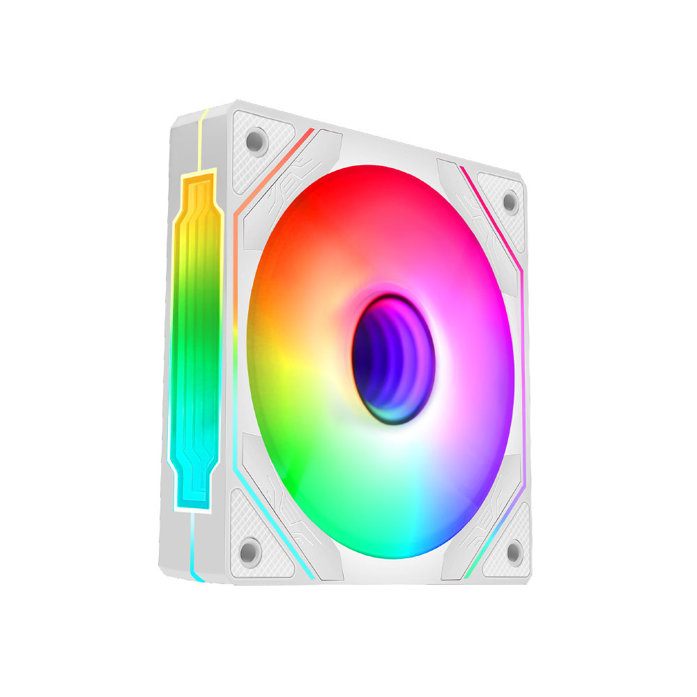 Ouyuansu Prism Reverse 120mm ARGB Beyaz Kasa Fanı
