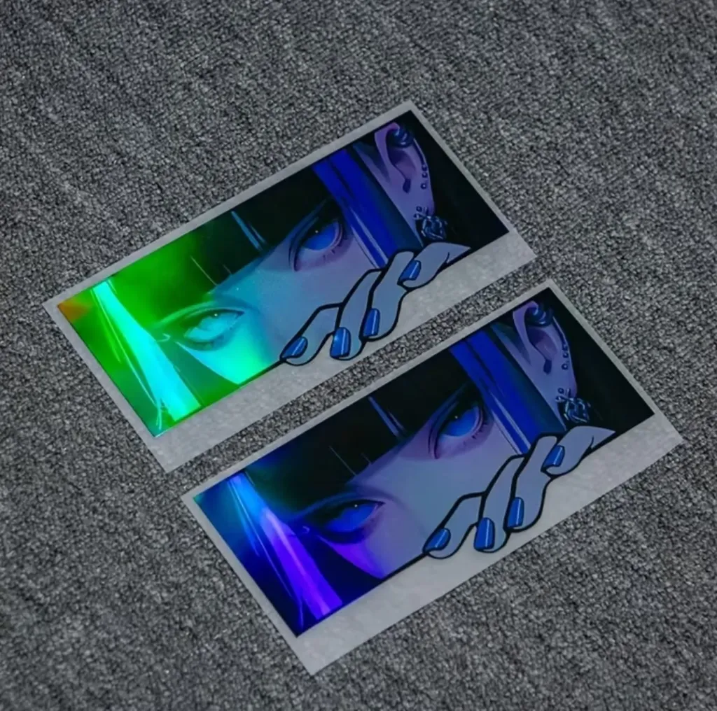 IŞILTILI HOLOGRAFİK STİCKER - ANİME KILLING INTENT (2li)