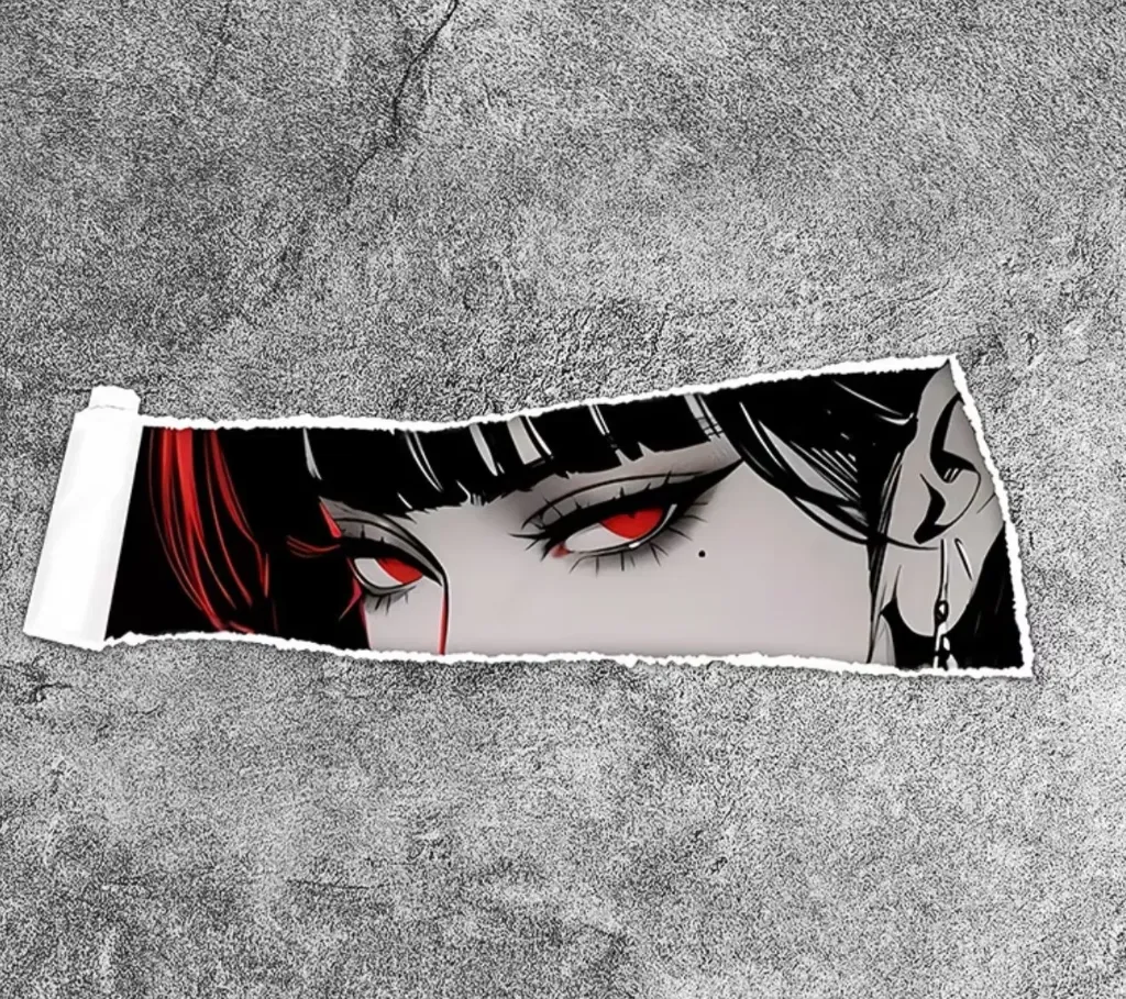 IŞILTILI HOLOGRAFİK STİCKER - Vampir Kadın (2li)