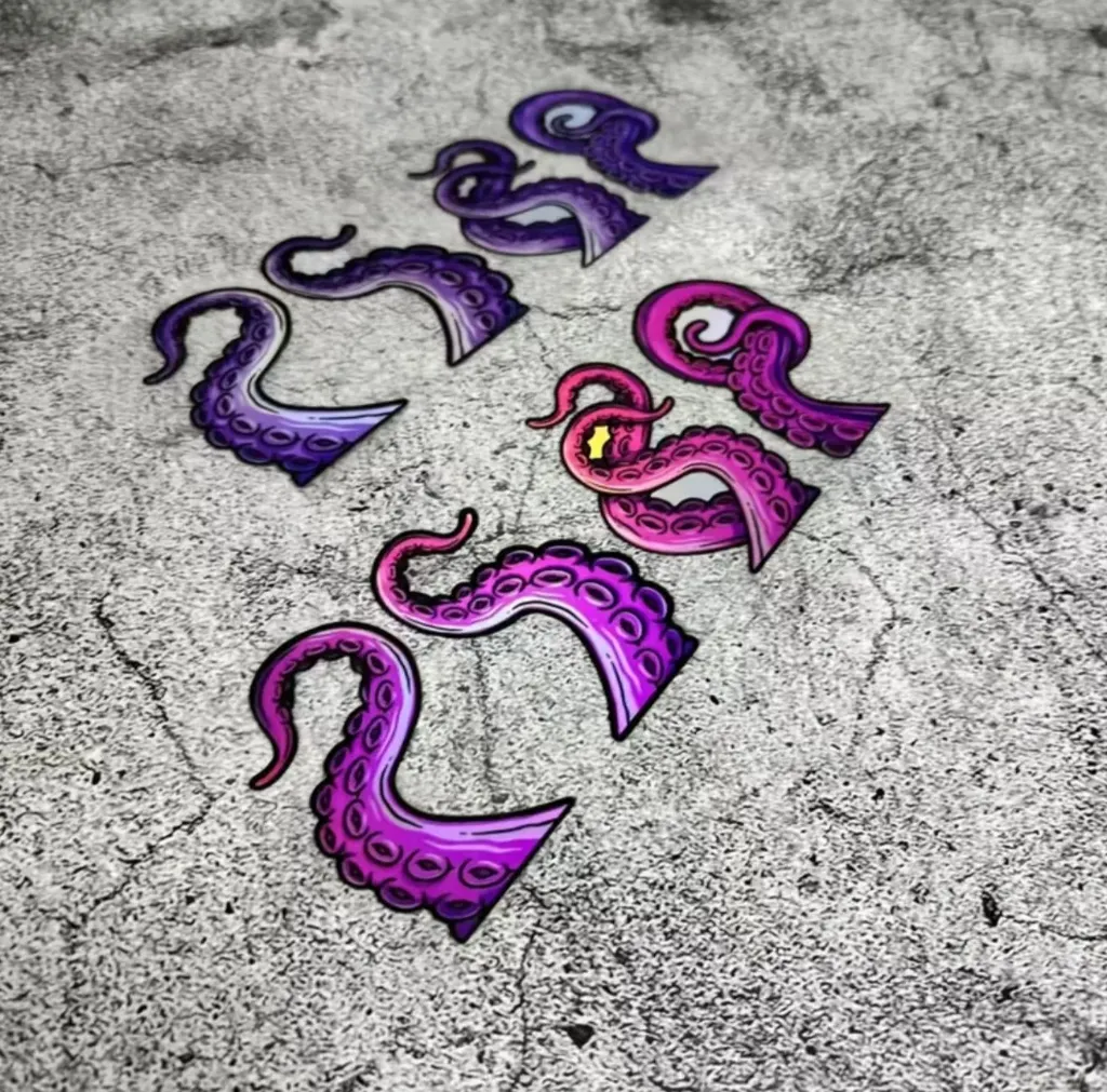 IŞILTILI HOLOGRAFİK STİCKER - OCTOPUS