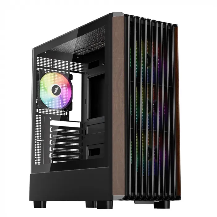 1ST PLAYER WD5 SİYAH 750W 80+ SILVER ATX 3.1 ARGB 4X12CM FAN TEMPERLİ CAM USB 3.0 ATX