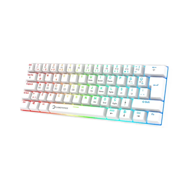 GAMEPOWER LYRA RGB 60M KLAVYE MEKANIK BLUE SW BEYAZ