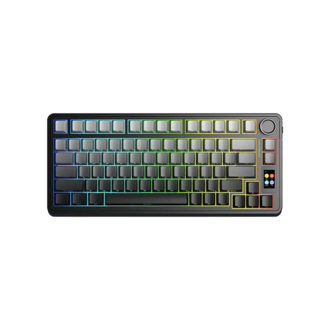 Aula S75 Pro Mekanik RGB TKL Seiya Switch Kablosuz Makrolu Hot Swap Klavye Gradyan Gri