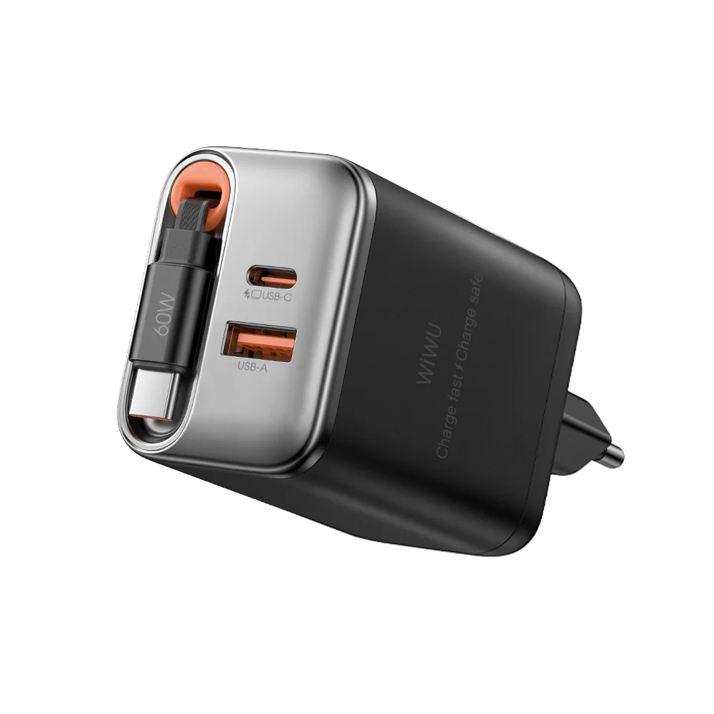 G027 Wiwu Helix PRO 67W Hızlı Şarj Universal Başlık Type c x2 USB x1