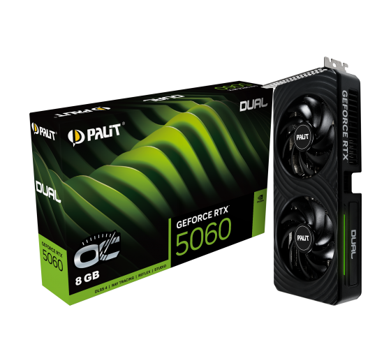 Palit RTX 5060 Dual 8GB 128Bit GDDR7 3x DP, HDMI